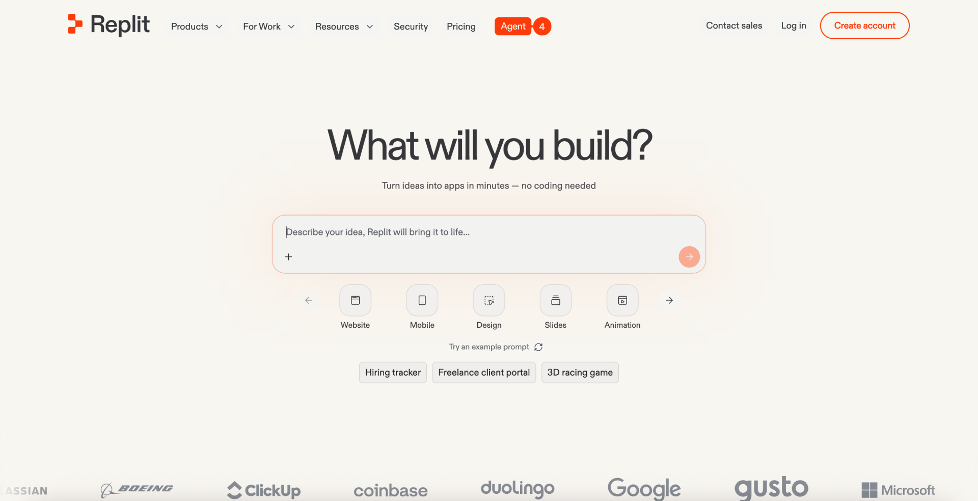 Replit promo code guide with the Replit AI app builder prompt interface